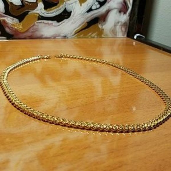 Mens "Jax" 18K REAL Gold Plated 6mm Curb Chain - Picture 6 of 8
